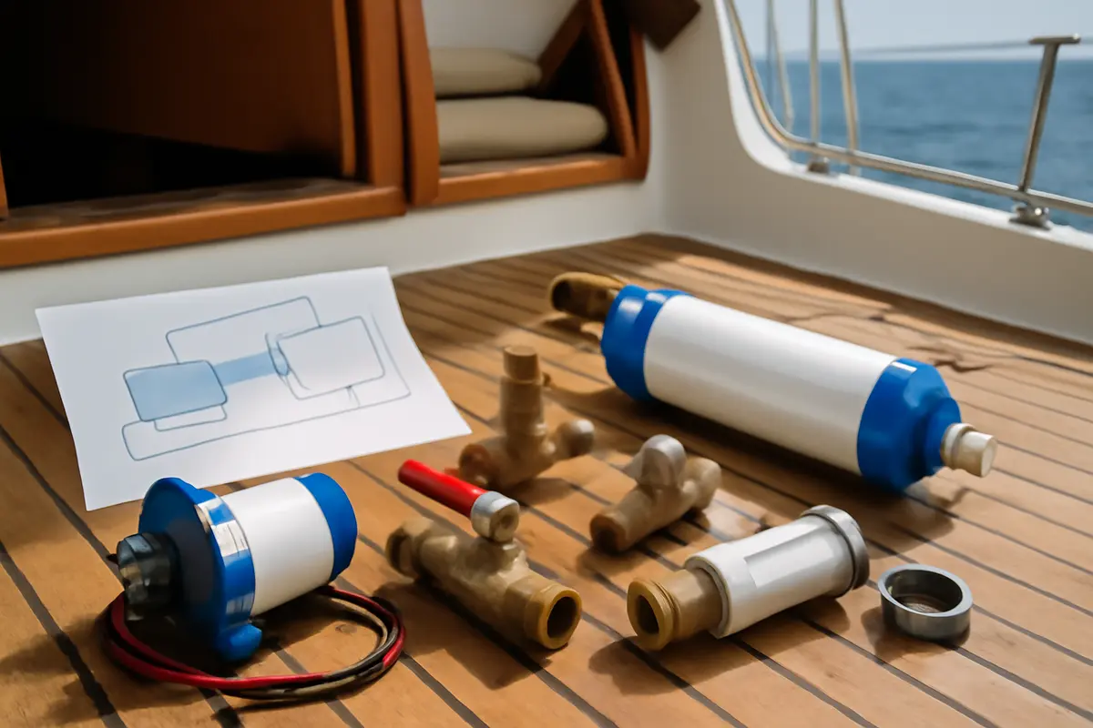 Impianto idrico su barca a vela: i componenti fondamentali per evitare rotture e perdite